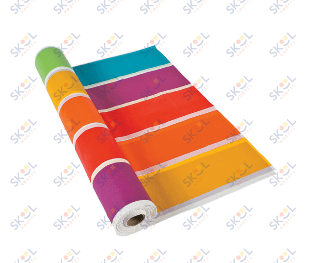 Plastic Rainbow Tablecloth Roll 40" x 100 ft.