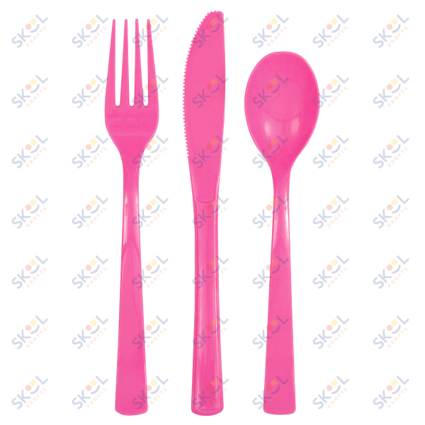 Cutlery Assortment 48/pk (Hot Pink)