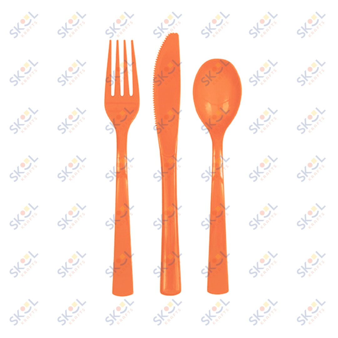 Cutlery Assortment 48/pk (Orange)