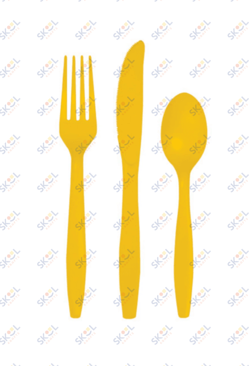 Cutlery Assortment 18/pk (Yellow)