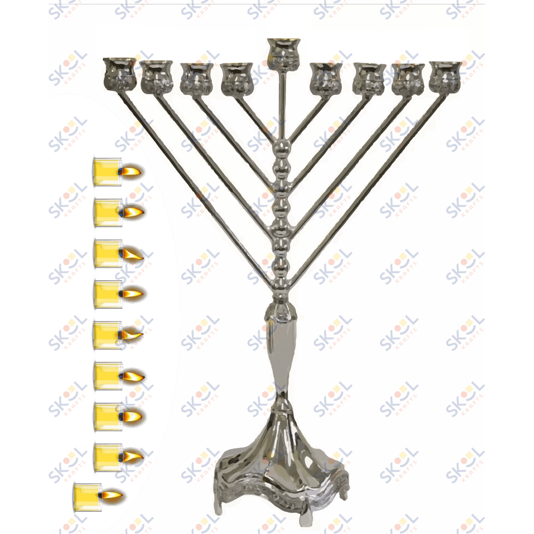 Menorah Centerpiece Laminated (Not cut out) (Chabad)