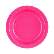Paper Plates 8/pk. 9" (Hot Pink)