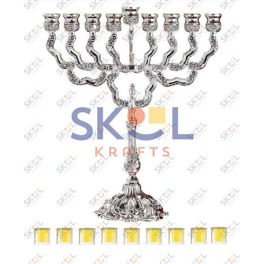 Menorah Centerpiece Laminated (Not cut out) (Chabad)