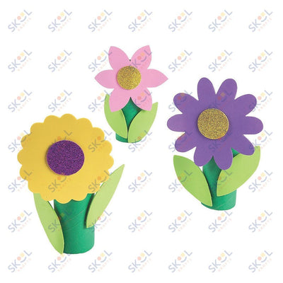 Spring Flower Craft Tube Craft Kit 12/pk