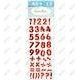 Shiny number stickers