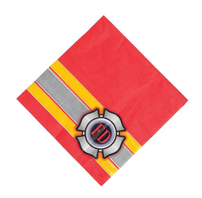 Firefighter Party Luncheon Napkins 6 1/2" - 16 Pc.