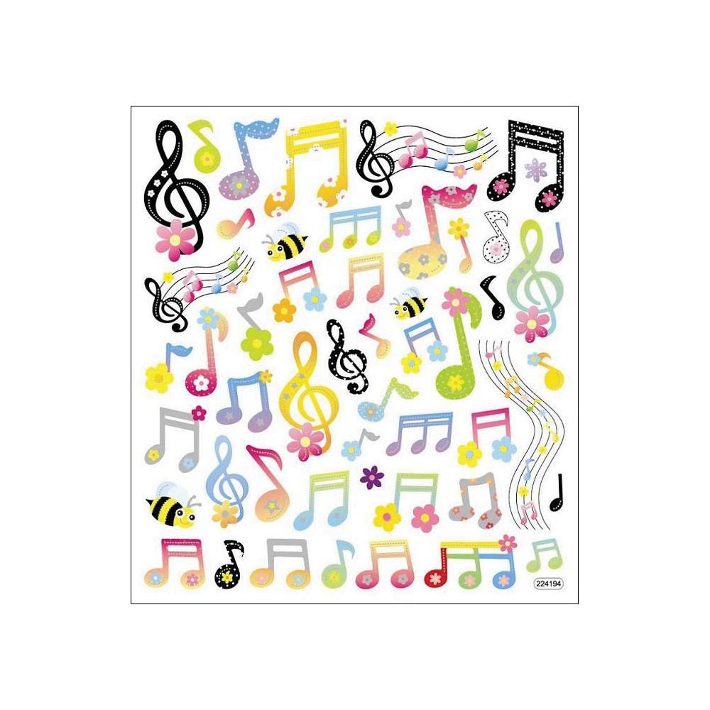 Spring Classy Musical Note Scrapbook Stickers