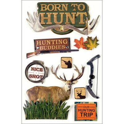 Born To Hunt 3D Stickers