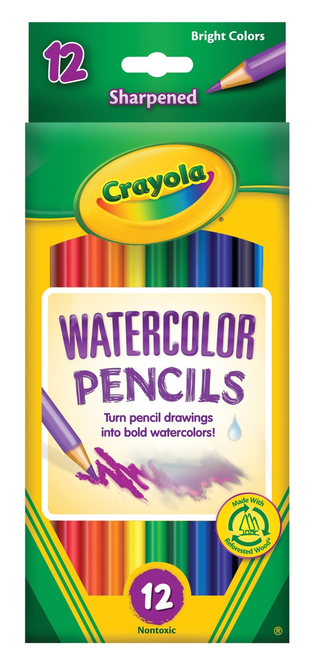 Watercolor Colored Pencil Set, 12/pk.