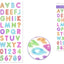 3D paper alphabet stickers (Neon fonts)
