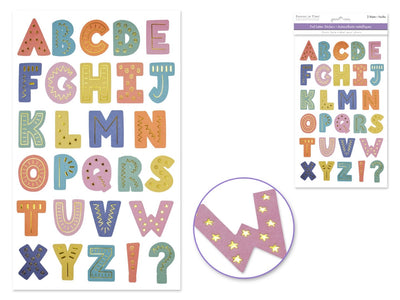 Paper Alphabet stickers (Block party) 2 sheets