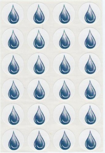 Raindrop Stickers 1" 10/sheet