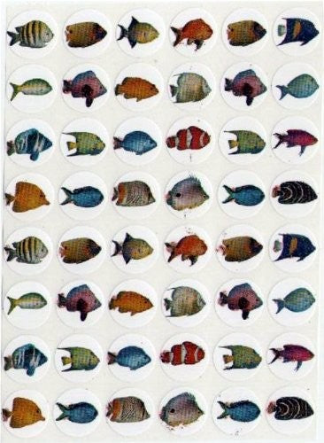Fish Stickers 3/4" 10 Sheets