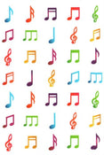 Musical Note Sticker 10 sheets