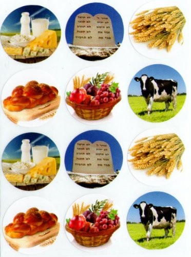 Shavuot Stickers 1.15" Round 10 Sheets