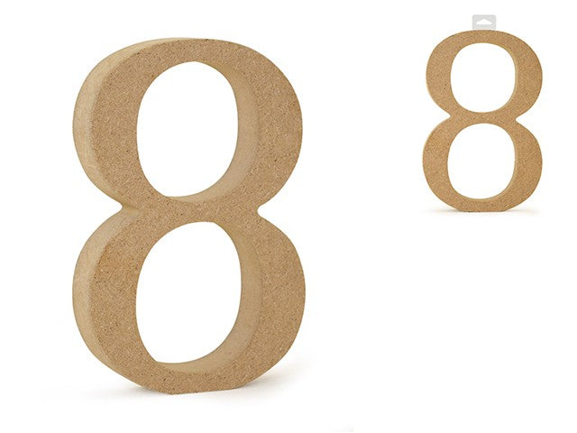 Wood Number "8" 6"