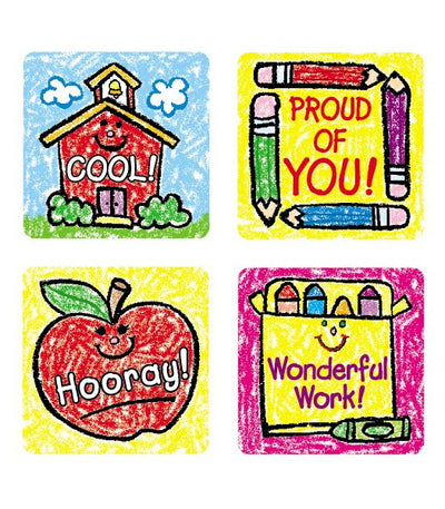 School Days: Kid-Drawn Motivational Stickers