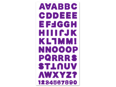 Paper Alphabet Felt stickers (purple)
