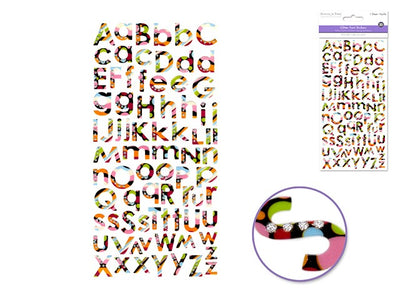 Paper Glitter Alphabet stickers (Kaleidoscope)