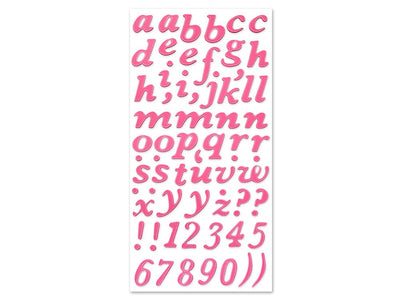 Paper Alphabet stickers (Pink)