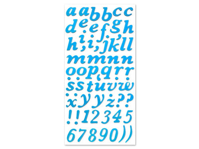 Paper Alphabet stickers (Blue)
