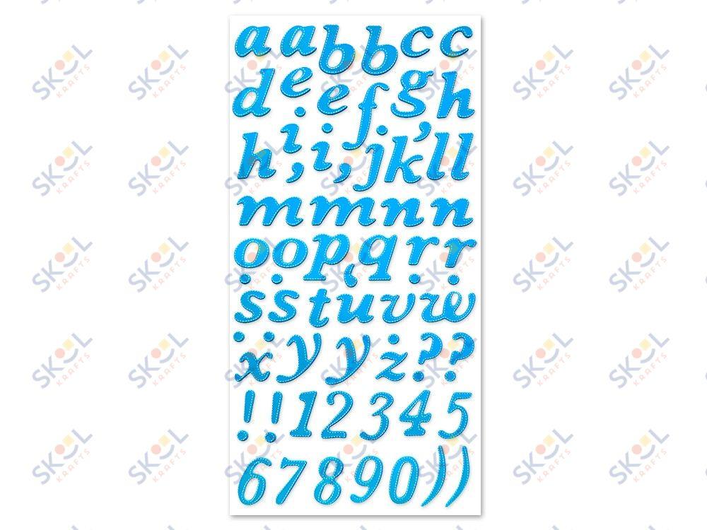 Paper Alphabet stickers (Blue)