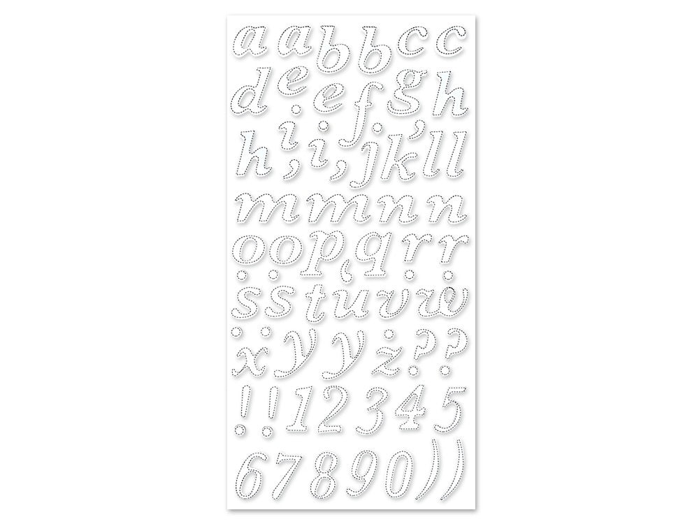 Paper Alphabet stickers (White)