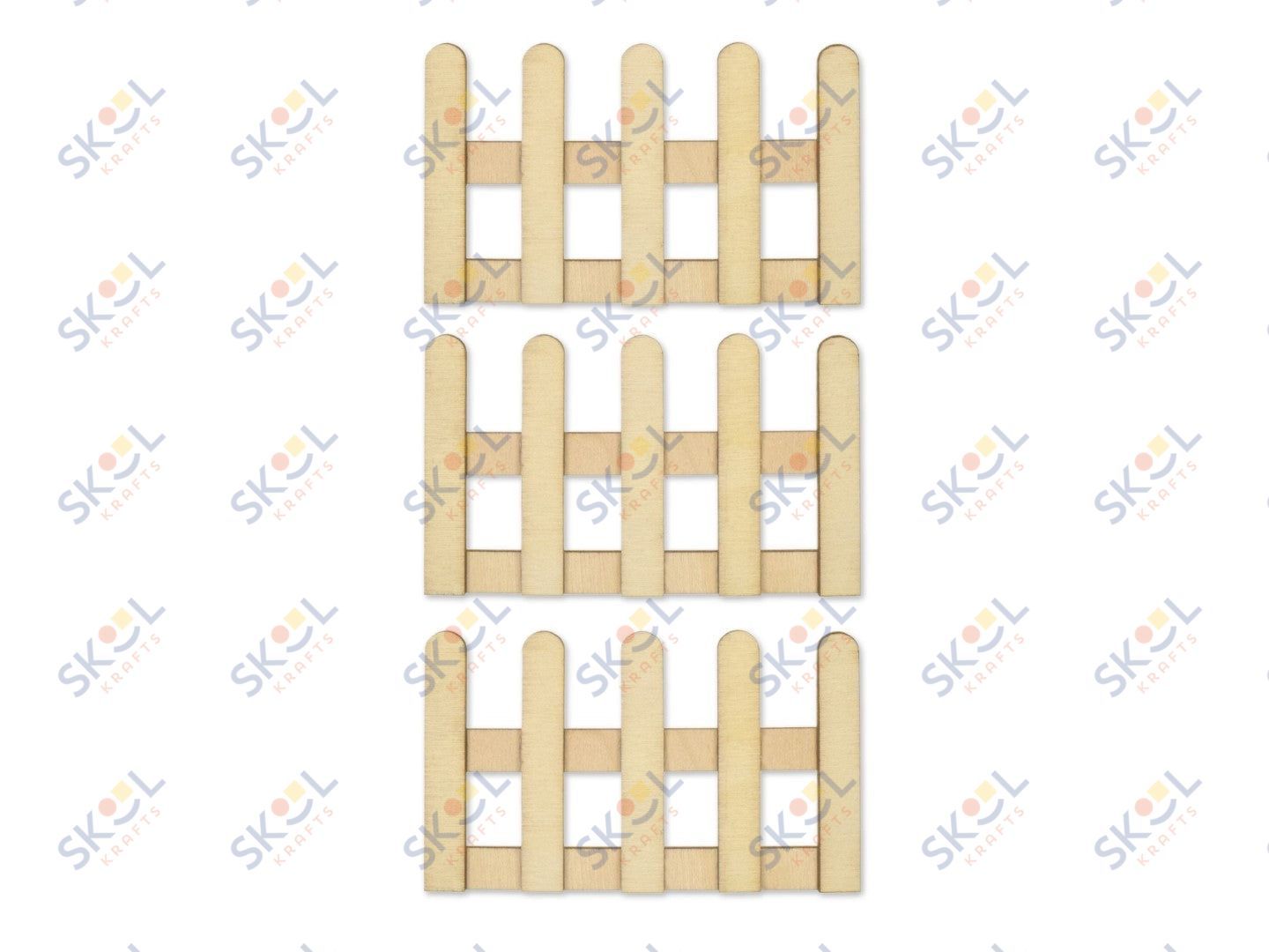 DIY Picket Fence 4"x2.5" 3/pk