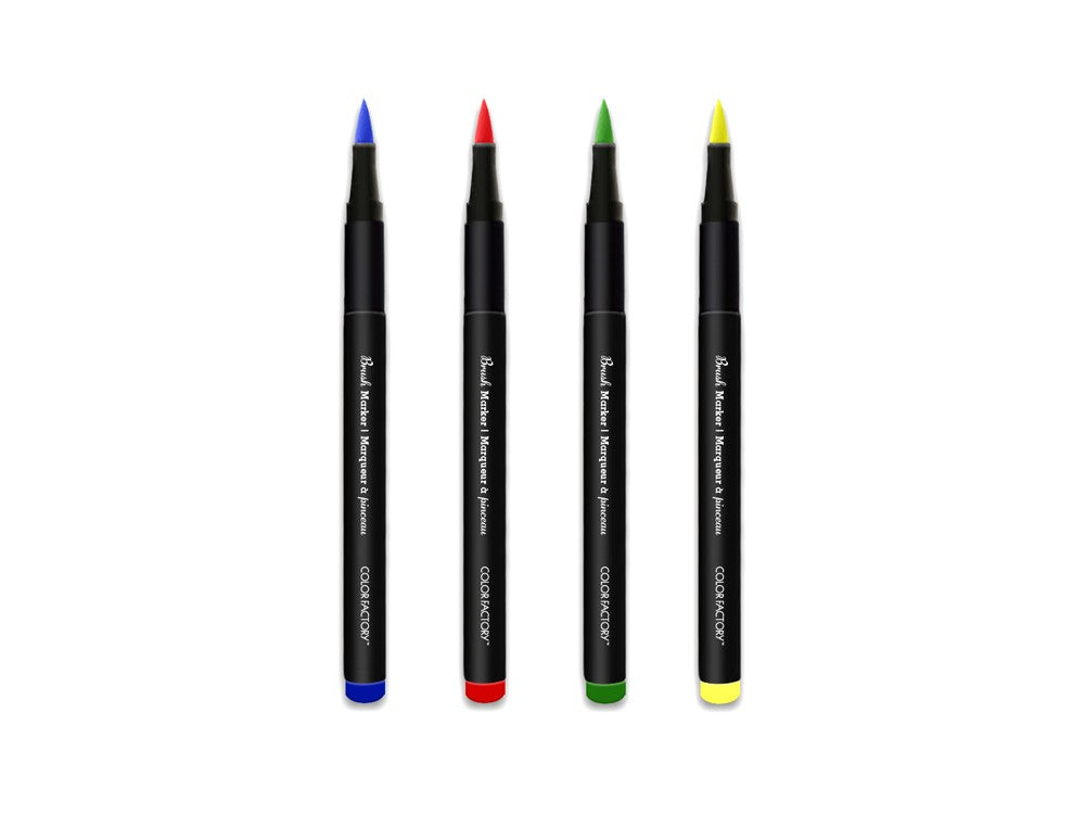 Soft Brush Tip Markers 4/pk Assorted