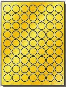 Round Gold Labels 1" 63/pg 25/sheets