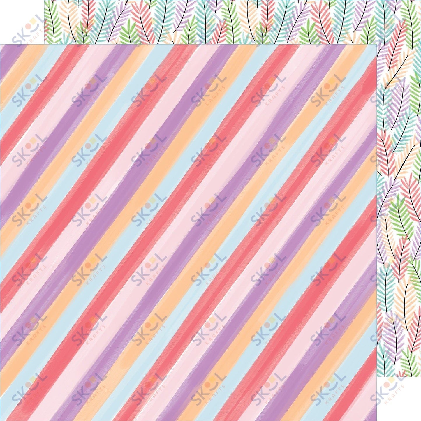 Patterned Paper - 12 X 12 - Candy Stripe