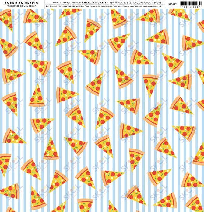 Patterned Paper - Single  Sided - Pizza Party