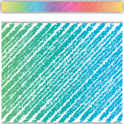 Colorful Scribble Straight Border 35" x 3" 1/pk