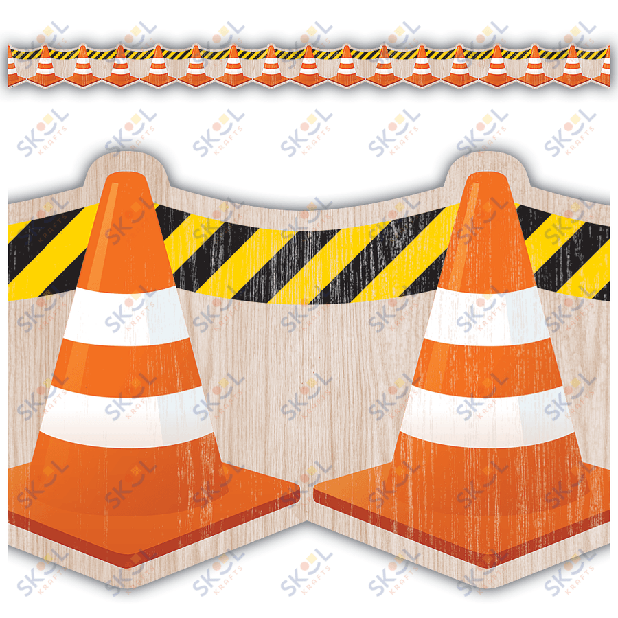 Under Construction Cones Border 2 3/4'' x 35'' 12/pk