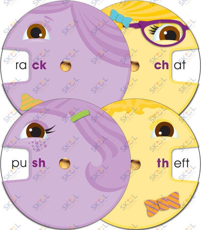 Word Wheels Digraphs Curriculum Cut-Outs