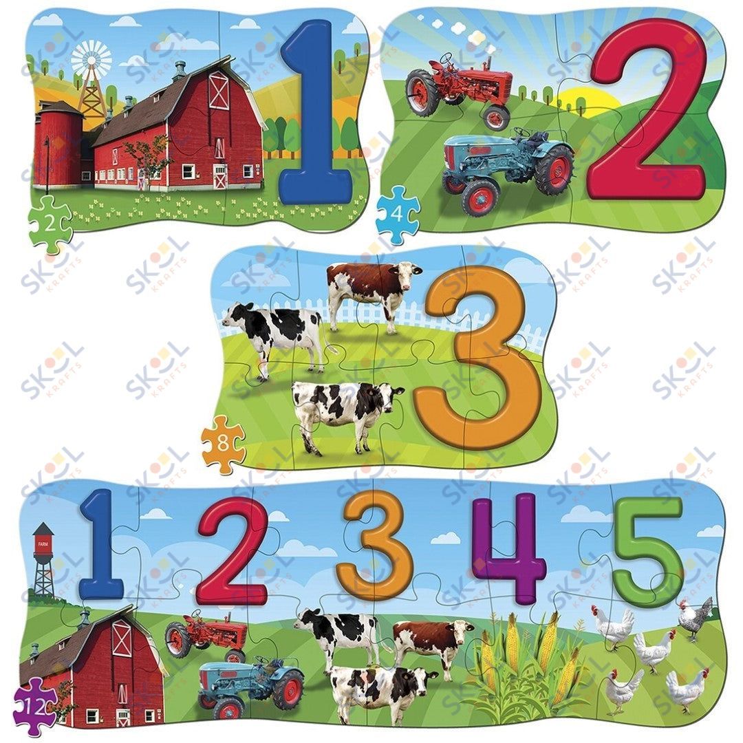 Educational 4 Pack, 123 On The Farm Jigsaw Puzzle