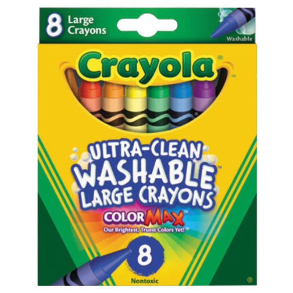 Crayola Washable Large Crayons 8/pk