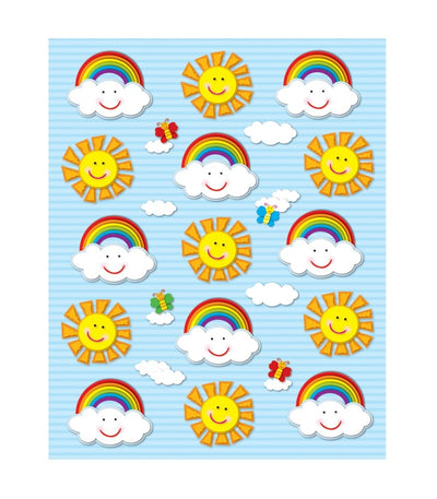 Suns & Rainbows Shape Stickers 6/sheets