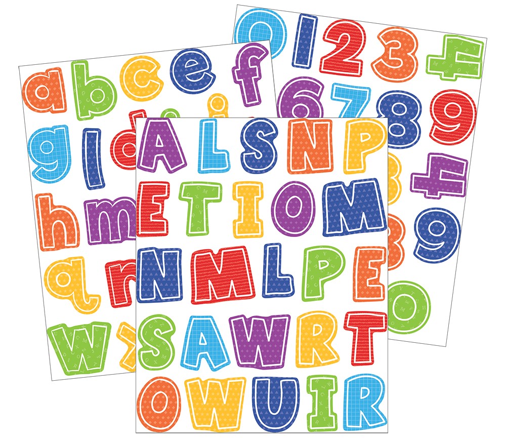 School Tools Letters and Numbers Sticker Pack