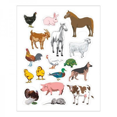 Farm Animals Stickers 3 Sheets