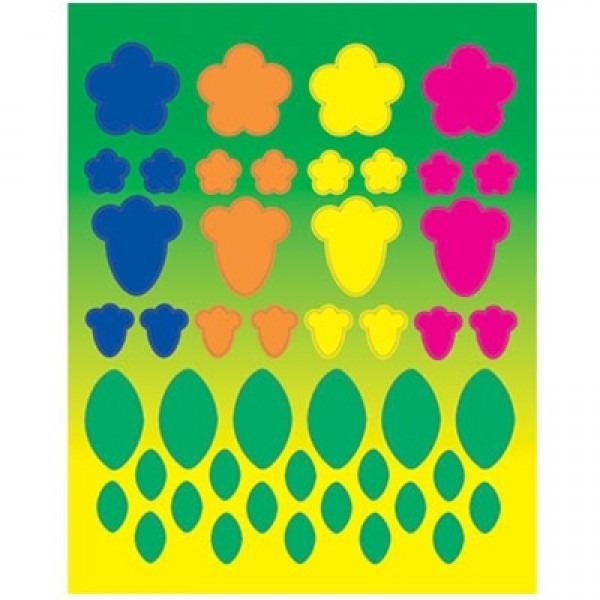 Floral Shapes Stickers (3 Sheets)