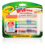 Crayola Washable dry erase fine line marker 12ct