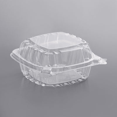 Plastic Sandwich Container Hinged Lid 5 3/8" x 5 1/4" x 2 5/8" 125/PK