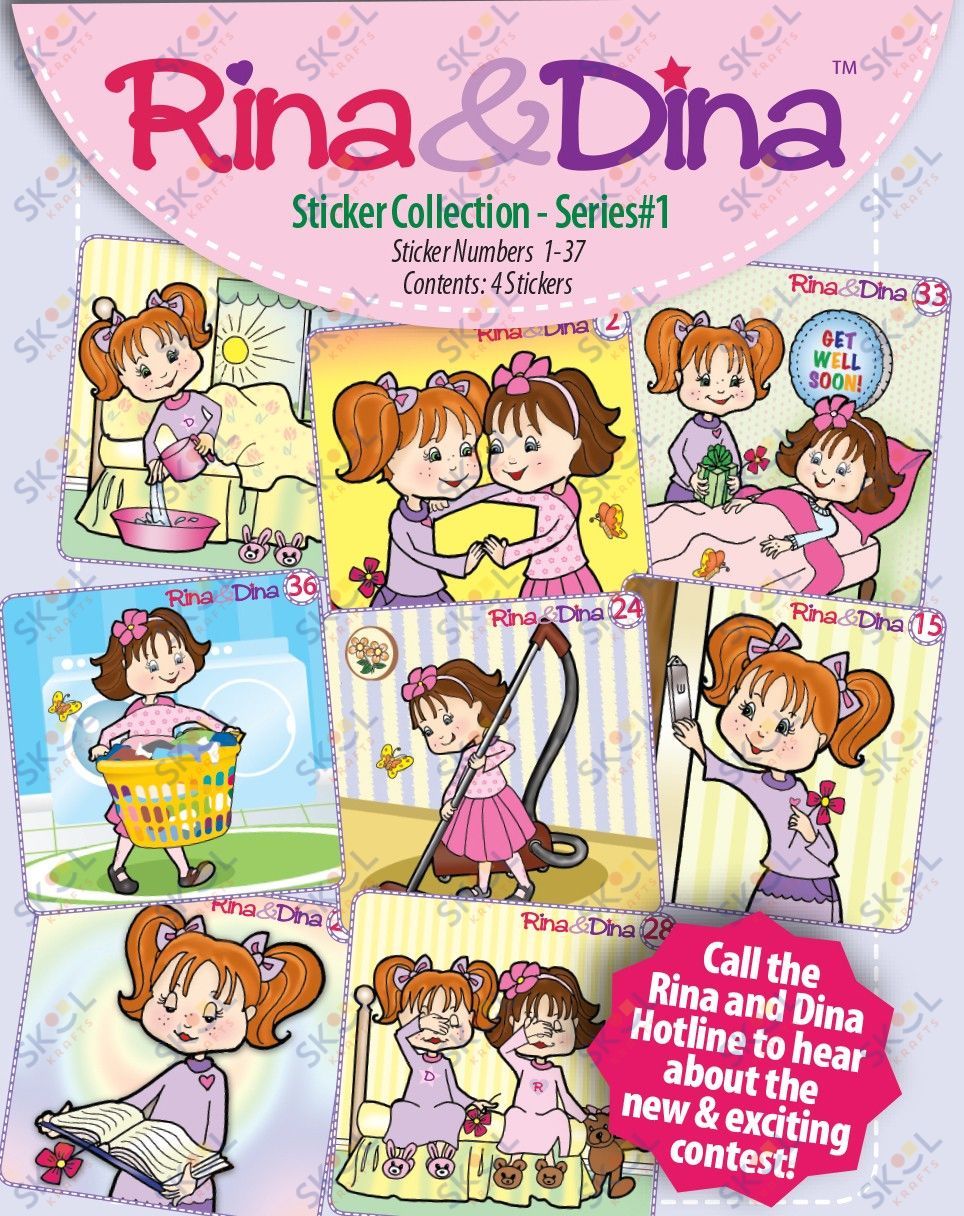 Rina/Dina 4 pk. Stickers Series 1