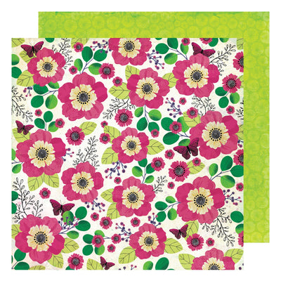 Patterned Paper- VIicki Boutin - Color Kaleidoscope - 12 X 12 - Flower Shop
