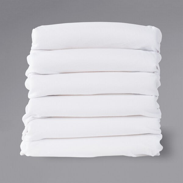 White Cotton Crib Sheet (38" x 24" x 4") 6/pk