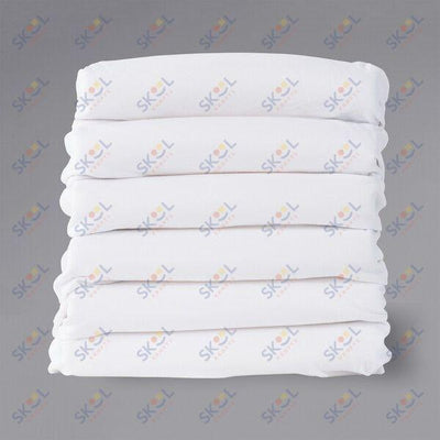 White Cotton Crib Sheet (38" x 24" x 4") 6/pk