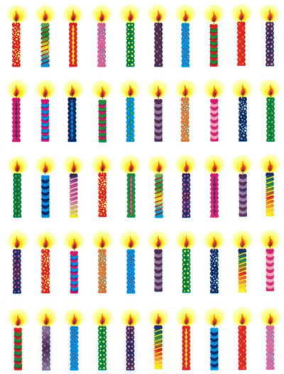 Candles Assorted Stickers 6/Sheets
