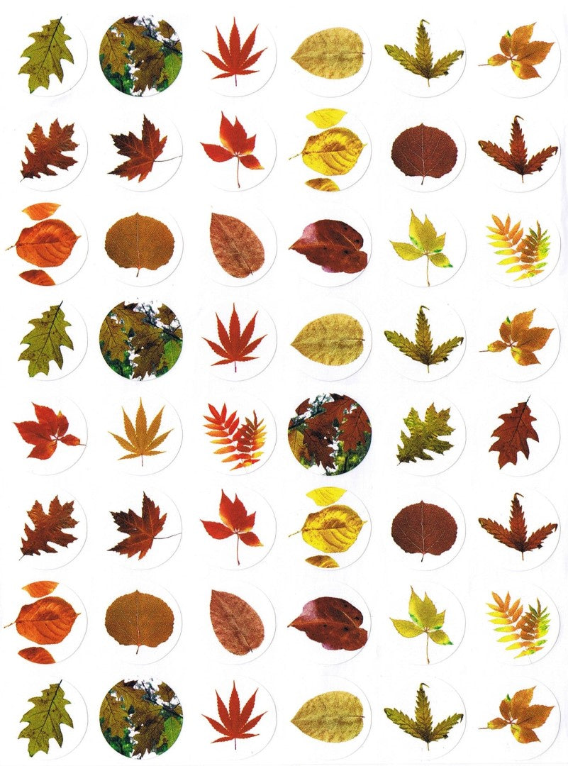 Leaves Stickers 3/4" 10 Sheets