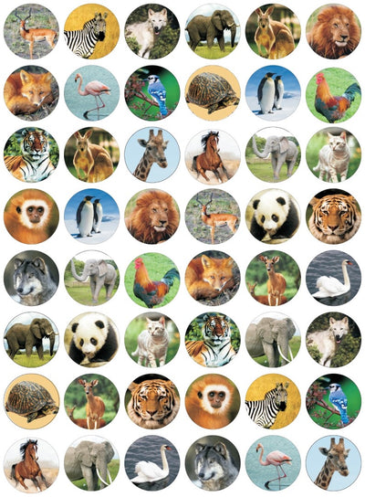Animal Stickers 3/4" 10/sheets